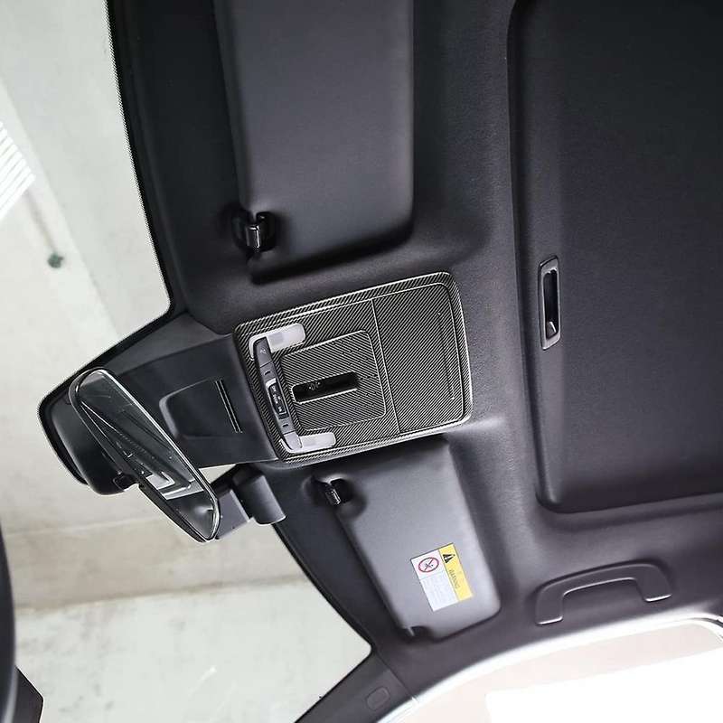 For Honda Car Stainless Steel Front Reading Light Cover, Carbon Fiber