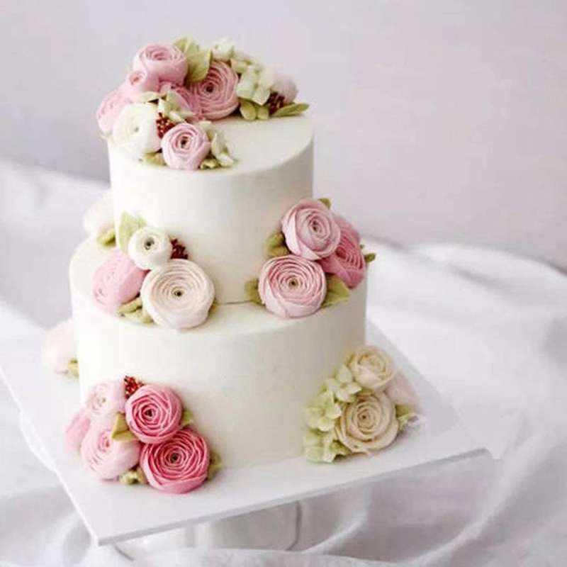 Round Acrylic Cake Disc Set with Square Smoother Scraper for Bake