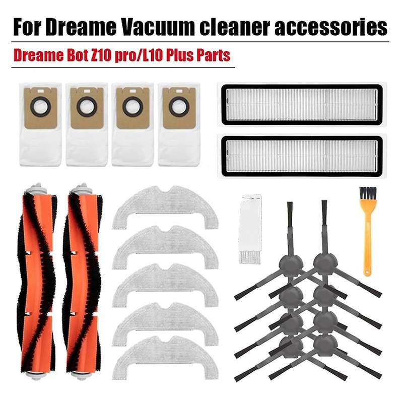 Main Side Brush Hepa Filter Dust Bag Mop Cloth Pads for Dreame Bot