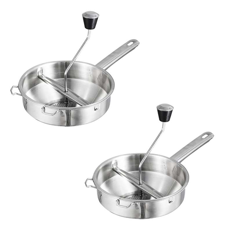 2x Stainless Steel Food Mill Great for Making Puree Kitchen Tools