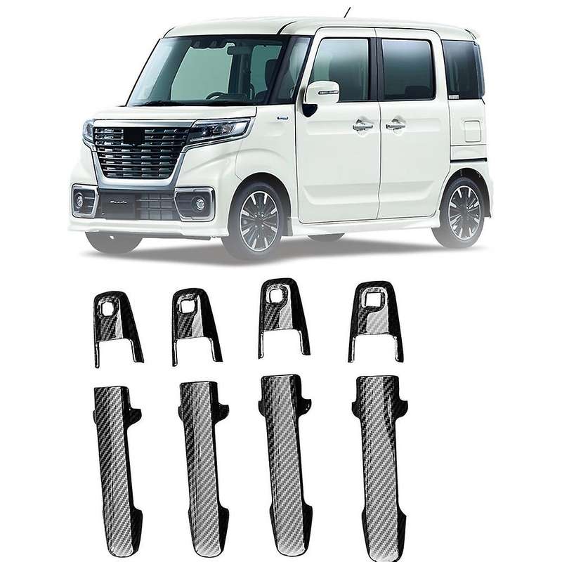 For 2021 2022 Suzuki Spacia Car Door Handle Cover Protector Carbon