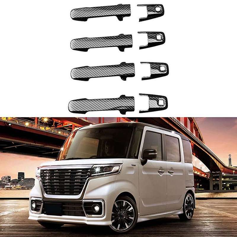 For 2021 2022 Suzuki Spacia Car Door Handle Cover Protector Carbon