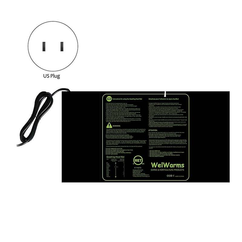 Seedling Heating Mat Waterproof Plant Germination Us Plug 20x10 Inch