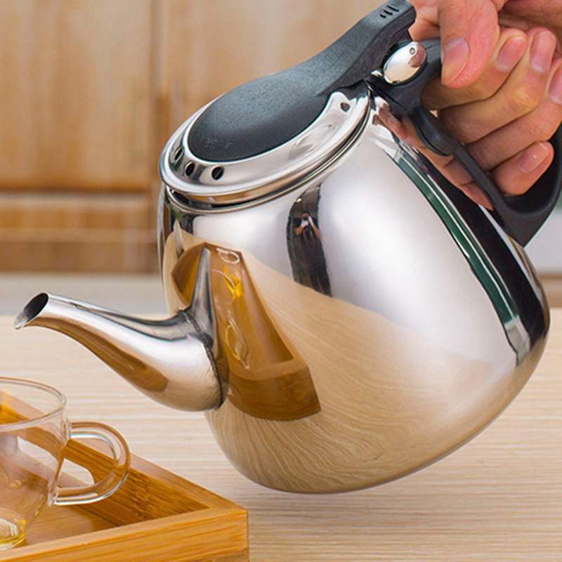 1.2l Induction Cooker Tea Pot Kitchen Stainless Steel Flat Bottom