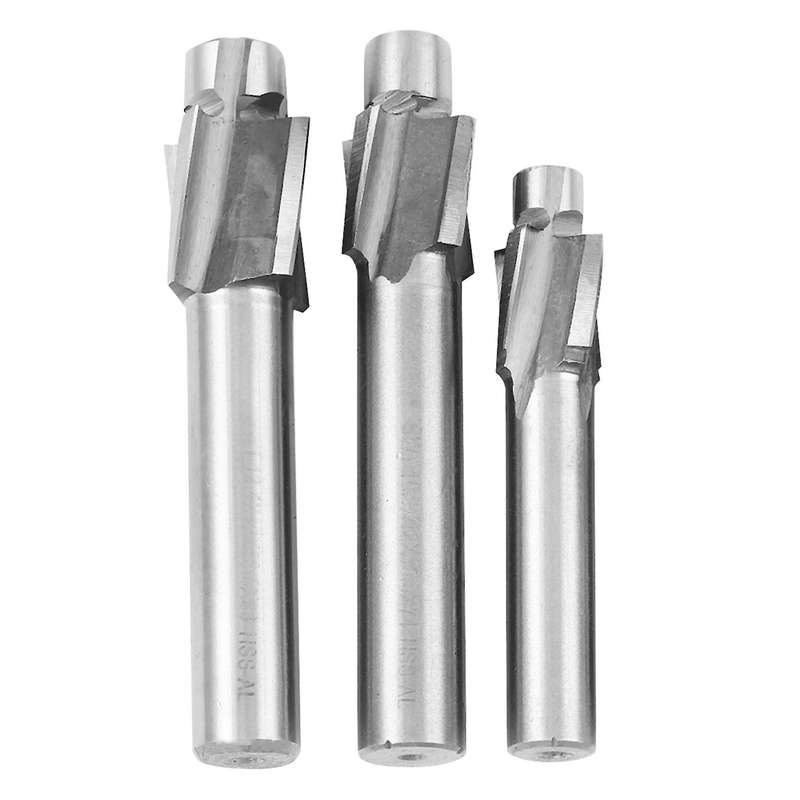 7pcs M3-m12 High Speed Steel Pilot Slotting Tool End Mill Drill Bit
