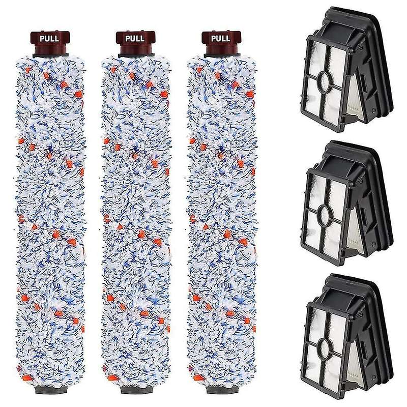 For Bissell Crosswave 3-in-1 Cleaner 3-pack Brush Roller and Filter