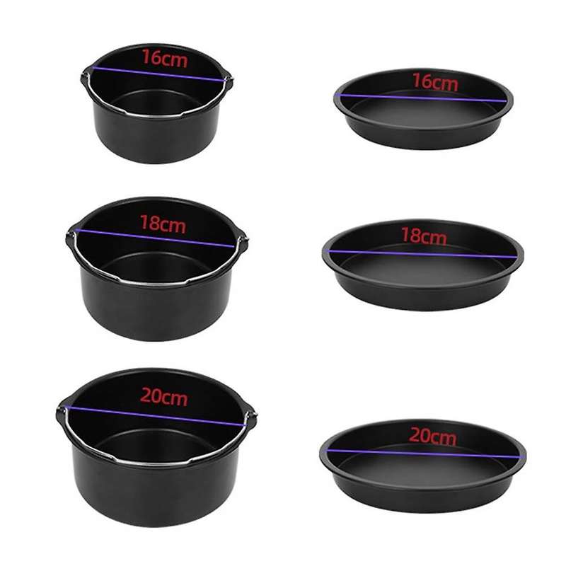 2pcs/set Universal Air Fryer Accessory Set Steel Pizza Pan Baking,b
