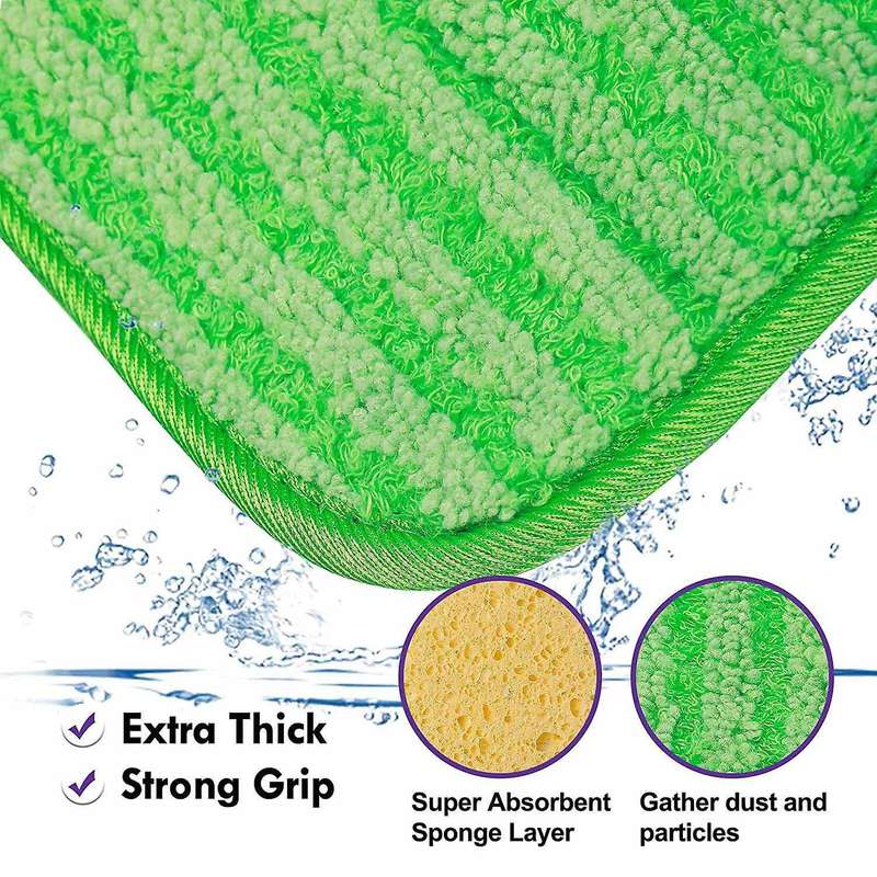 8 Pcs Reusable Microfiber Mop Pads for Swiffer Wet Jet Mops Washable
