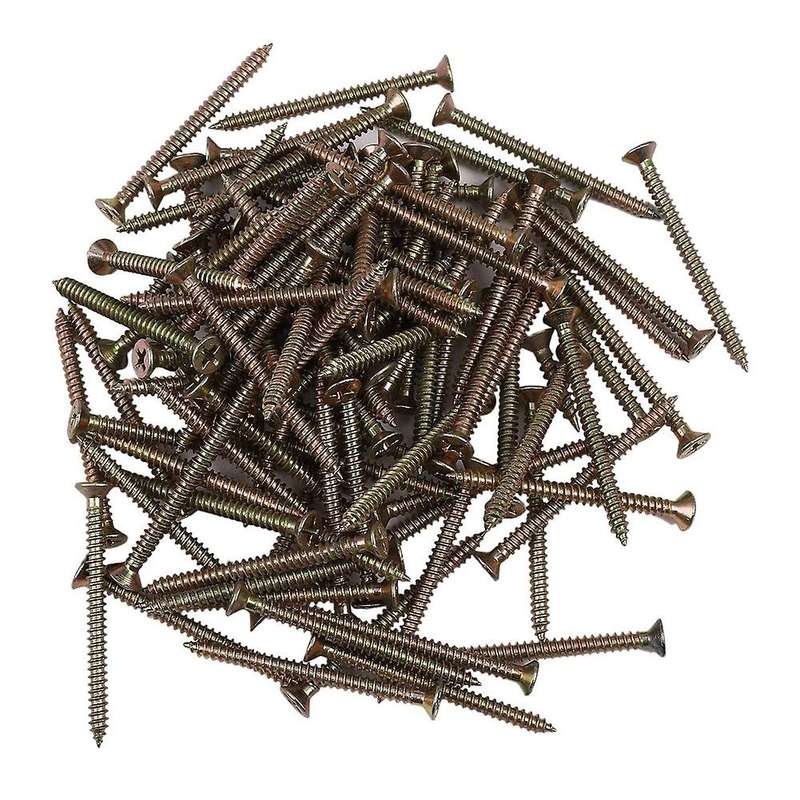 100pc Poly Plasterboard Anchor Plastic Expansion Tube Pipe with Screw