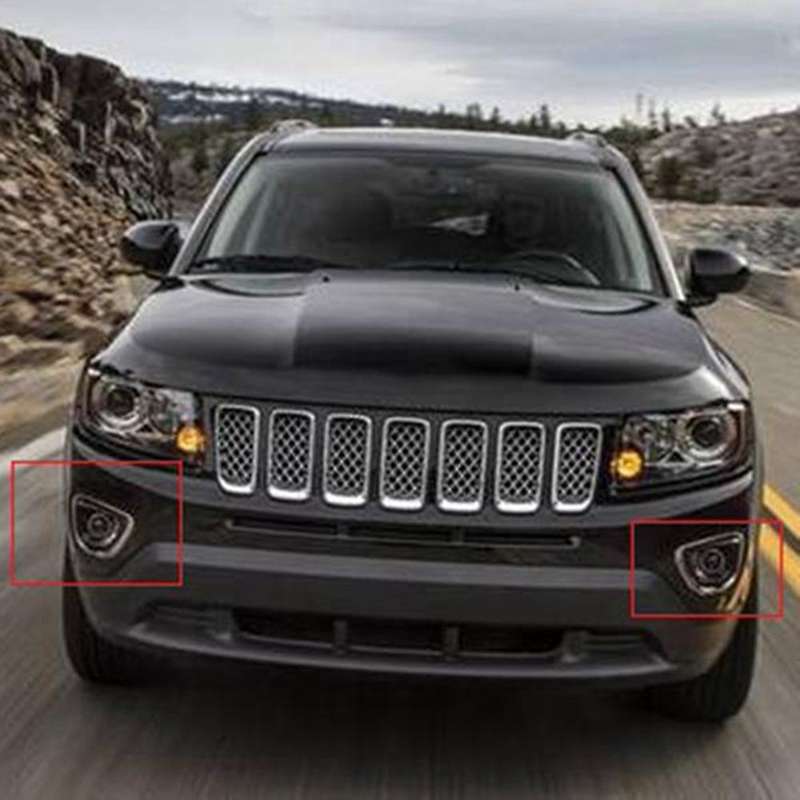 1 Pair for 2014-2017 Jeep Compass Front Left Right Side Fog Light