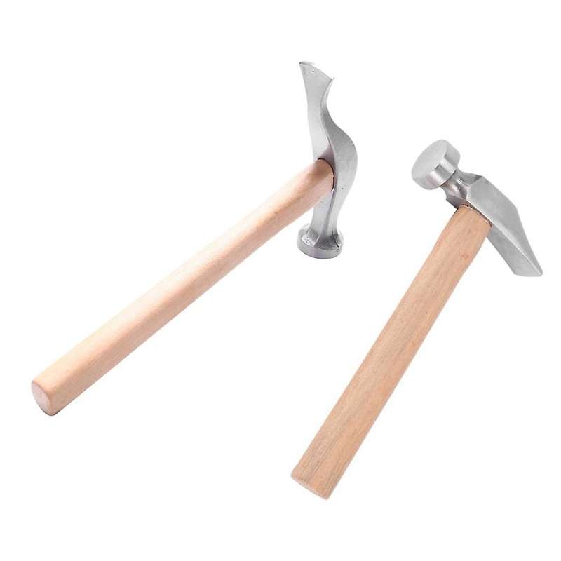 Cobbler Shoe Repair Hammer Wood Handle Leather Work 2pcs