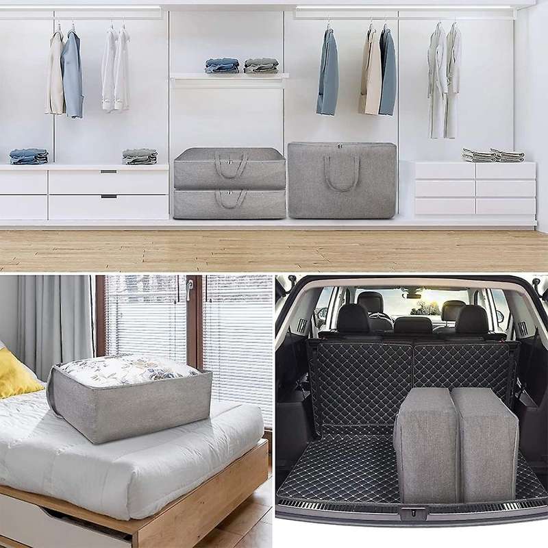 2 Pack 105l Extra Large Blanket Storage Bag, Under Bed Storage Tote