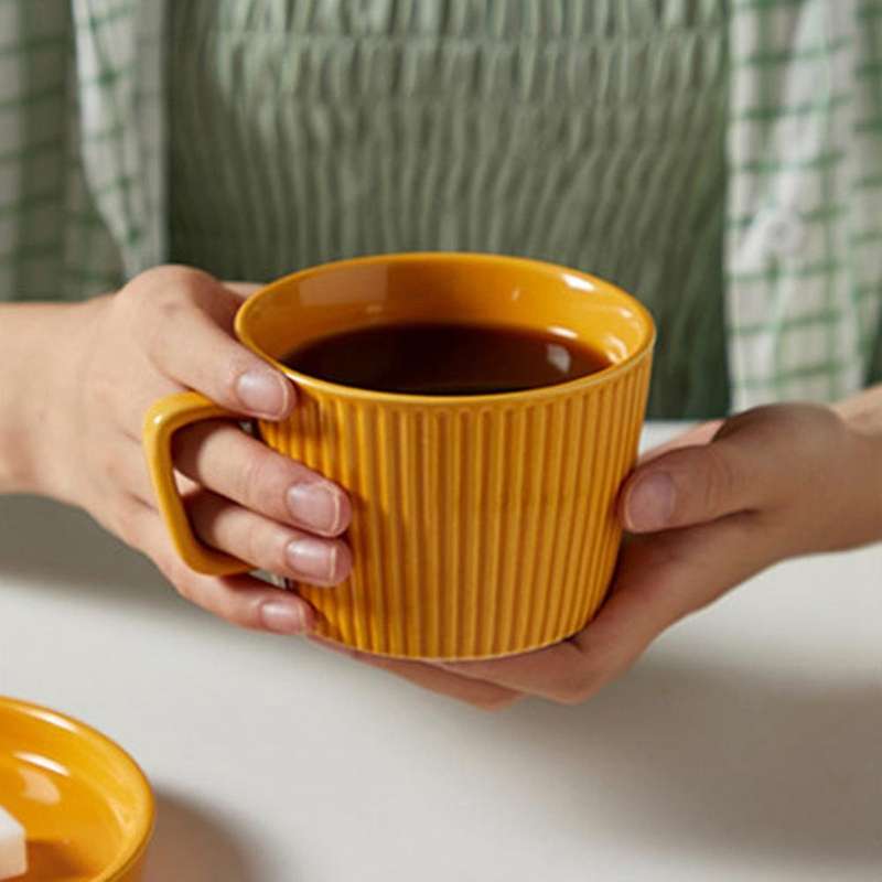 European Afternoon Tea Cup Coffee Ceramic Cup with Saucer Cup B