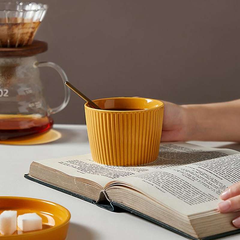 European Afternoon Tea Cup Coffee Ceramic Cup with Saucer Cup B