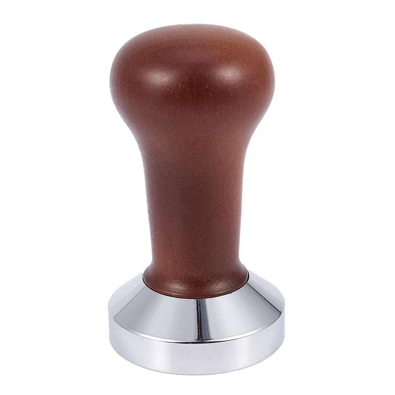 Tamper Wooden Handle Barista Espresso Machine 51mm Wood Color