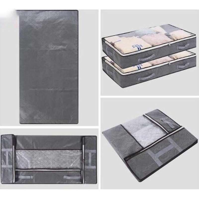 3 Pack Underbed Storage Bags Foldable Clothes Storage Containers
