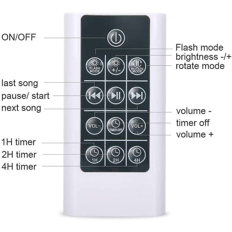 Night Light with Adjustable Lightness Remote Control Timer,white
