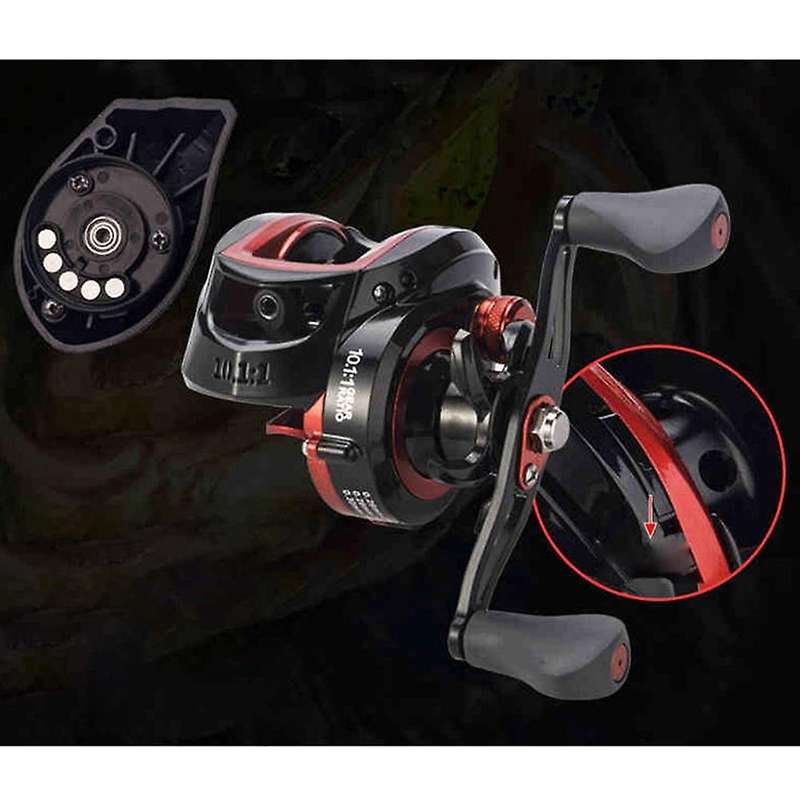 Black Red Water Drop Wheel Submissive Fishing Wheel 10.1 Left Hand