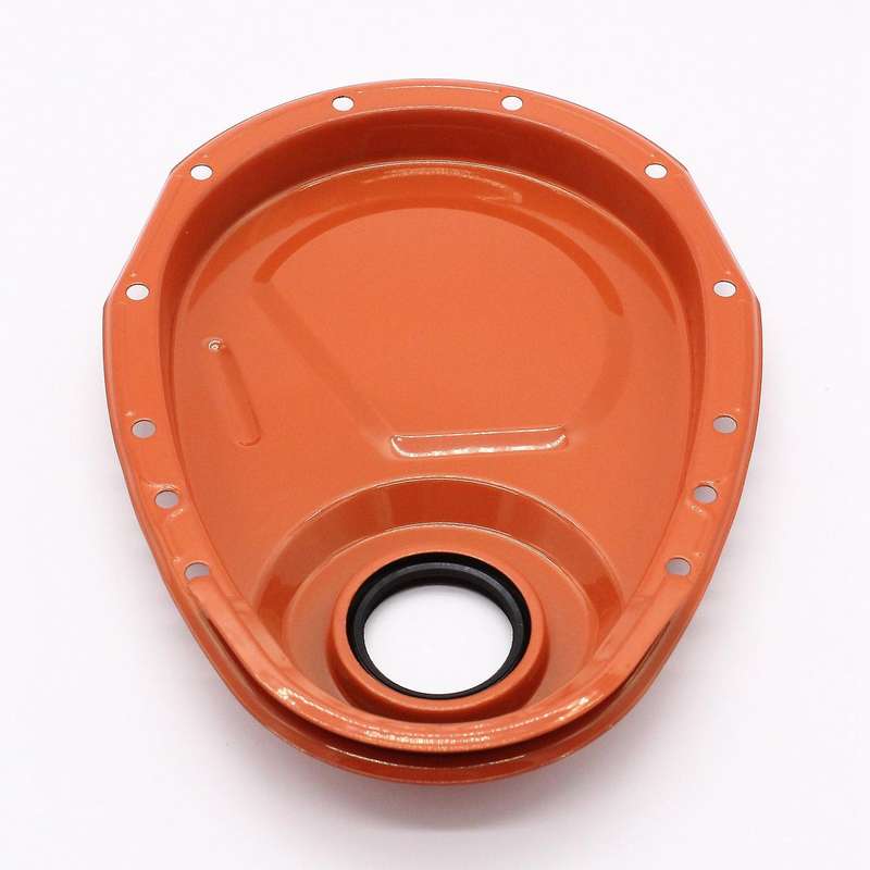 Engine Timing Chain Cover Kit Gasket Seal Bolts for Chevy Sbc Orange