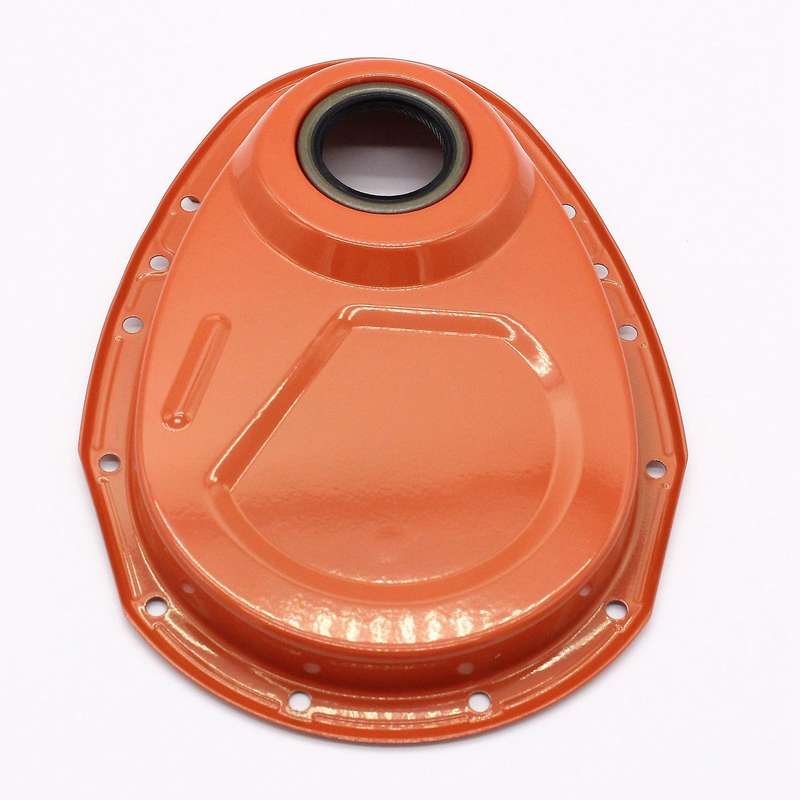 Engine Timing Chain Cover Kit Gasket Seal Bolts for Chevy Sbc Orange