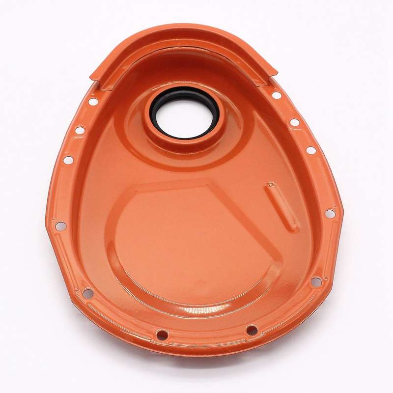 Engine Timing Chain Cover Kit Gasket Seal Bolts for Chevy Sbc Orange