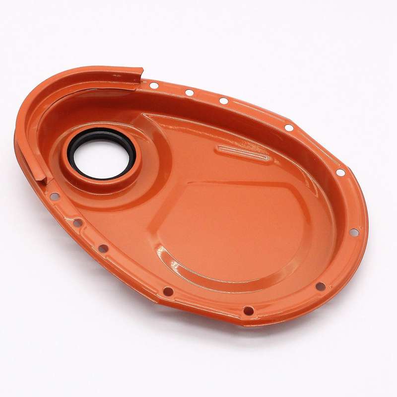 Engine Timing Chain Cover Kit Gasket Seal Bolts for Chevy Sbc Orange
