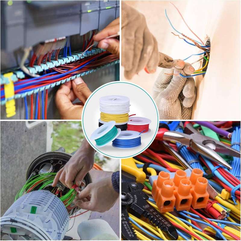 22awg Electronics Wire Kit,jumper Wire Hook Up Wire Kit 6 Colors 33ft