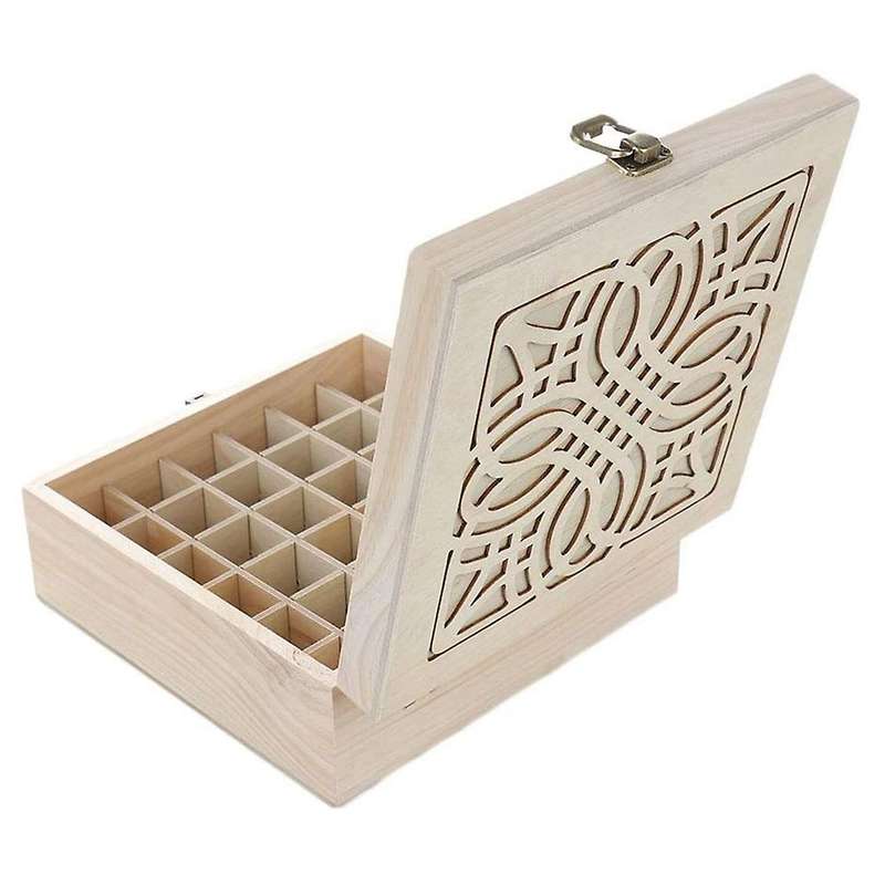 36slot Essential Oil Wooden Storage Box Travel Display Case Holder