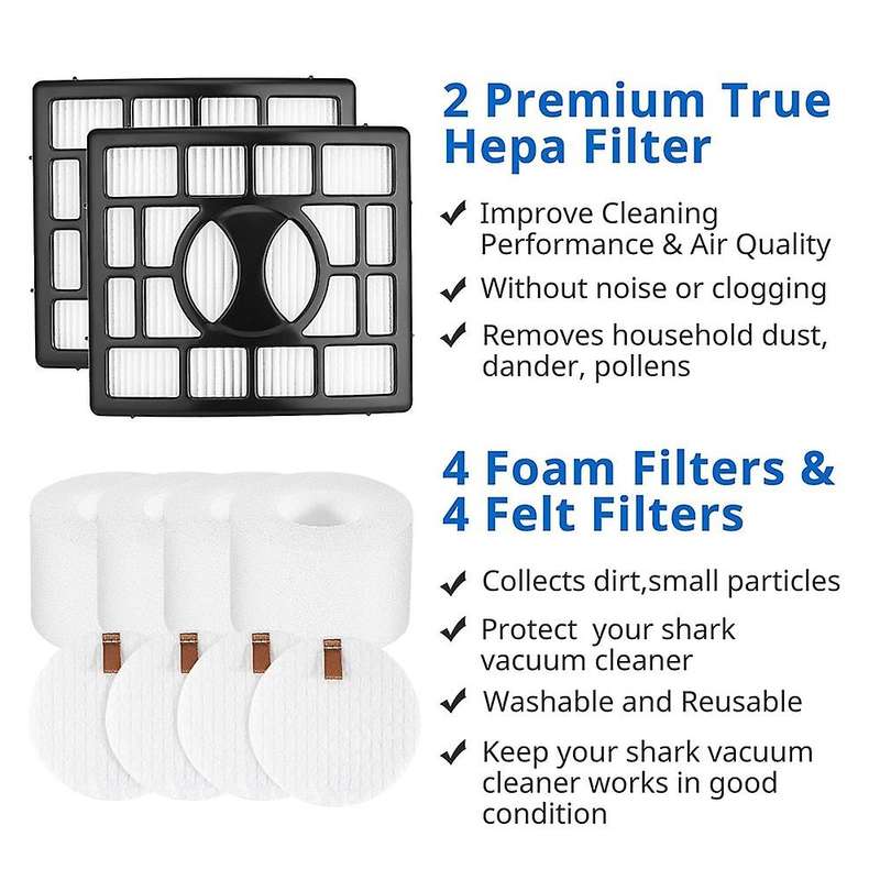 Roller Brush Hepa Filters Compatible for Shark Nv800, Nv801