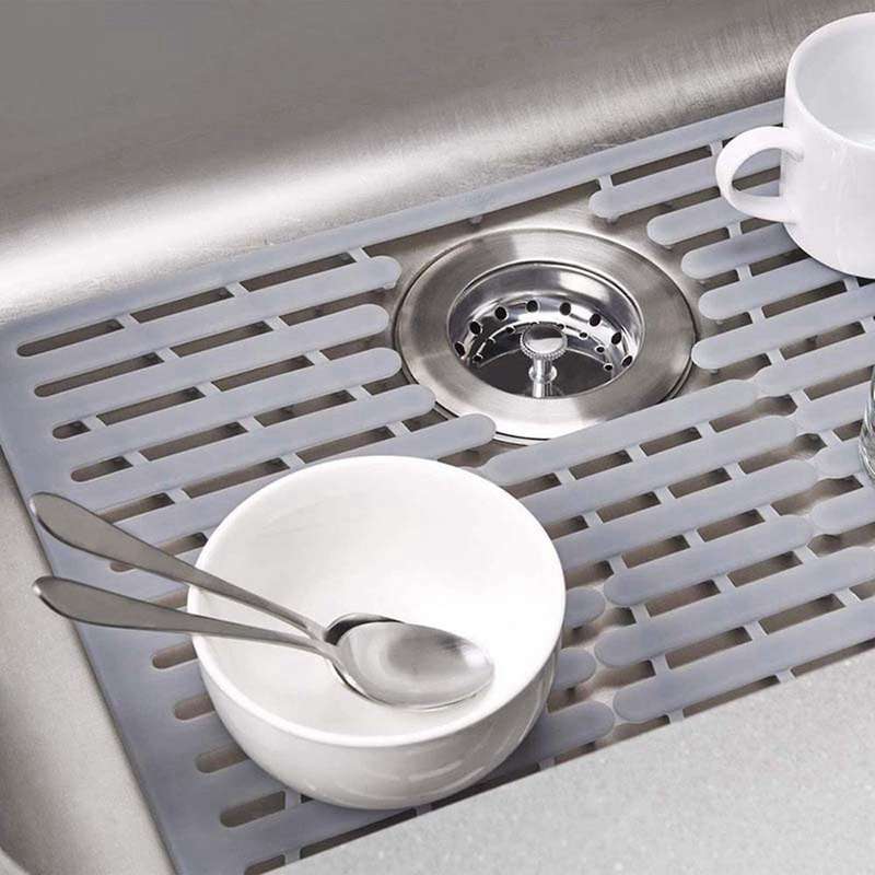 2x Silicone Sink Mat Drain Mat Kitchen Sink Mat Water Filter Mat