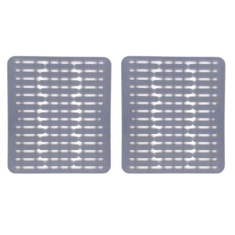 2x Silicone Sink Mat Drain Mat Kitchen Sink Mat Water Filter Mat