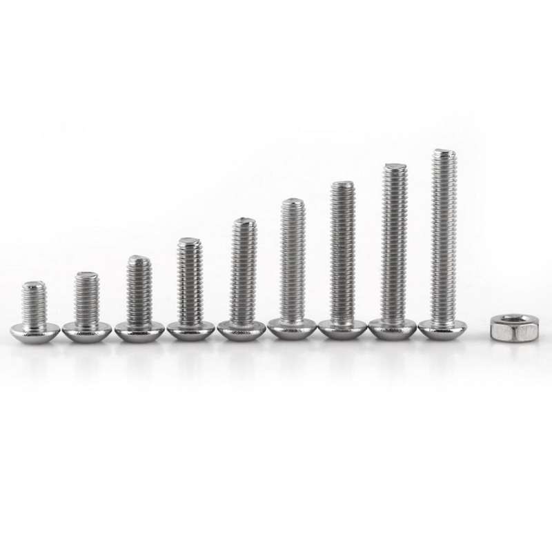 1020pcs M3 Hex Socket Screw Nut Screws Nuts Assortment Kit Fastener