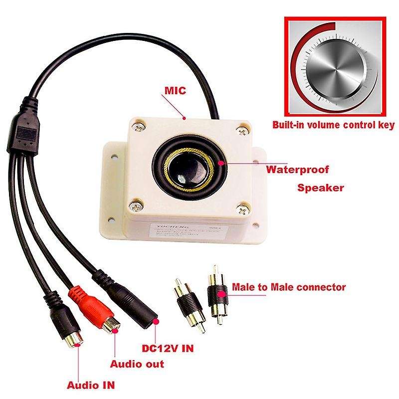 Microphone Speaker Device for Security Camera Outdoor Waterproof