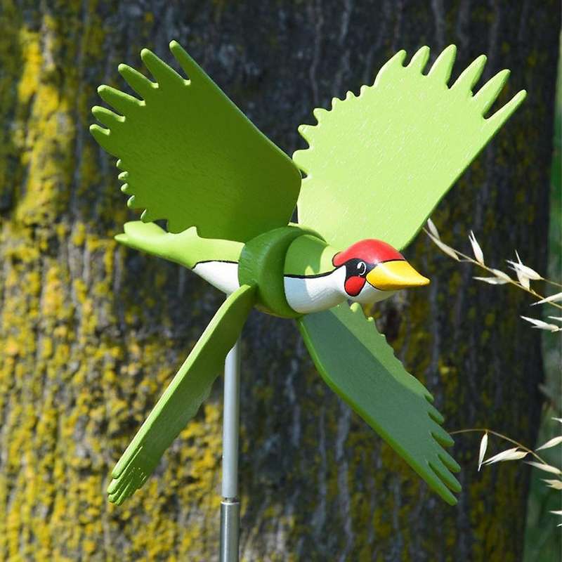 Pinwheels Decor Stakes,waterproof Outdoor Figurines Ornaments-green