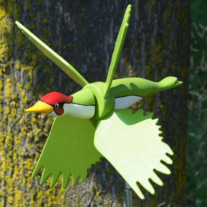 Pinwheels Decor Stakes,waterproof Outdoor Figurines Ornaments-green