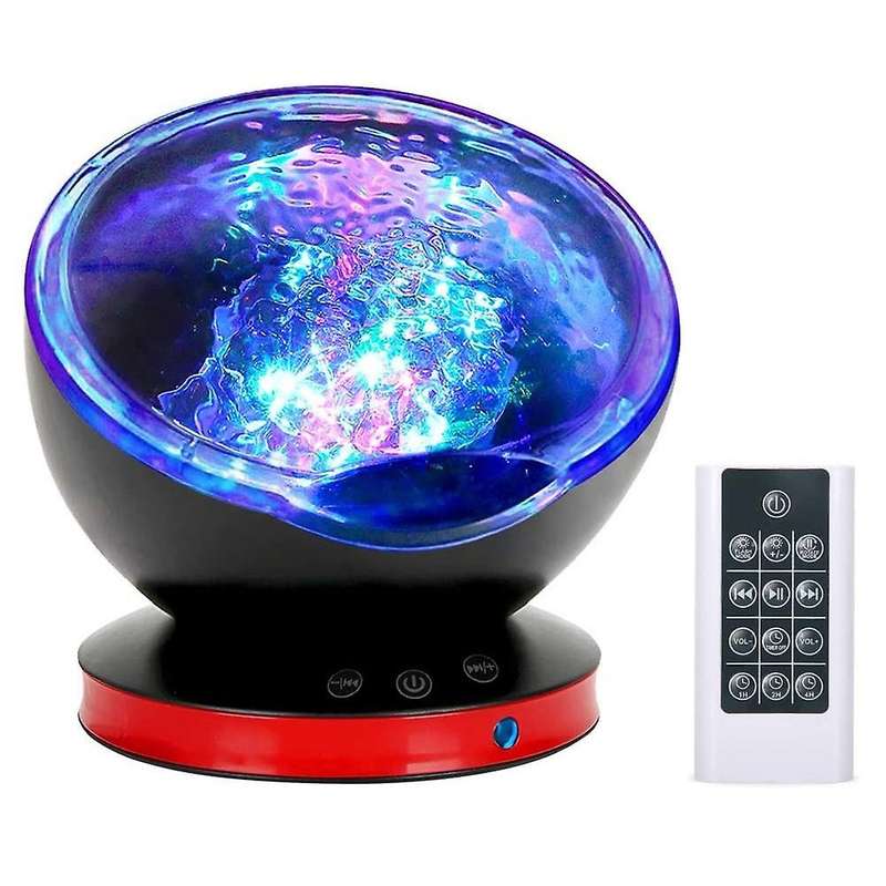 Night Light with Adjustable Lightness Remote Control Timer,black Red