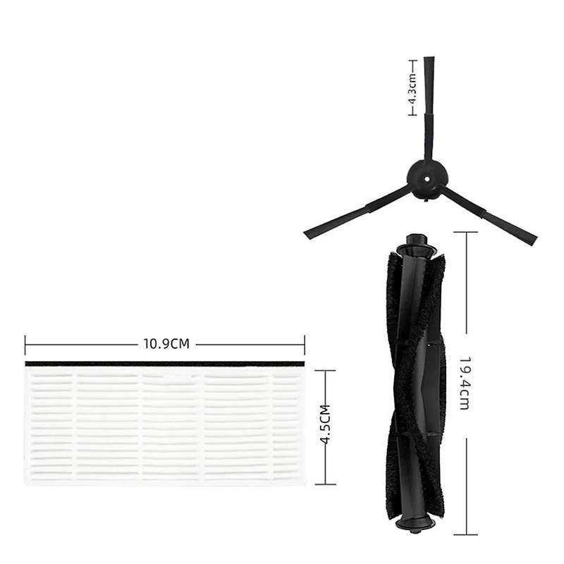 Replacement Side Brush Main Brush Hepa Filter Mop Accessories