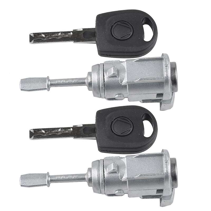2 Pcs Closing Cylinder for Passat B5 3b (96-05) for Lupo Door Lock