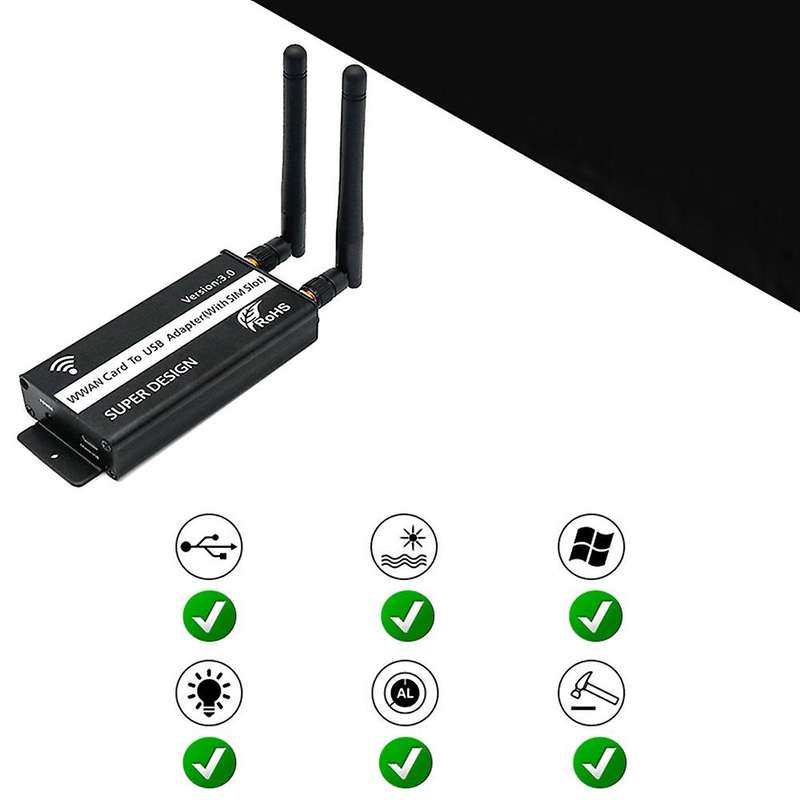 Wireless Ngff M.2 Key B to Usb Adapter with Sim Card Slot for Wwan