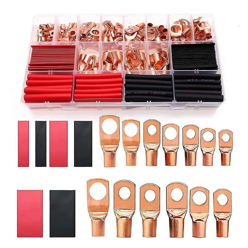 280pcs Copper Wire Terminal Connectors with Heat Shrink Set
