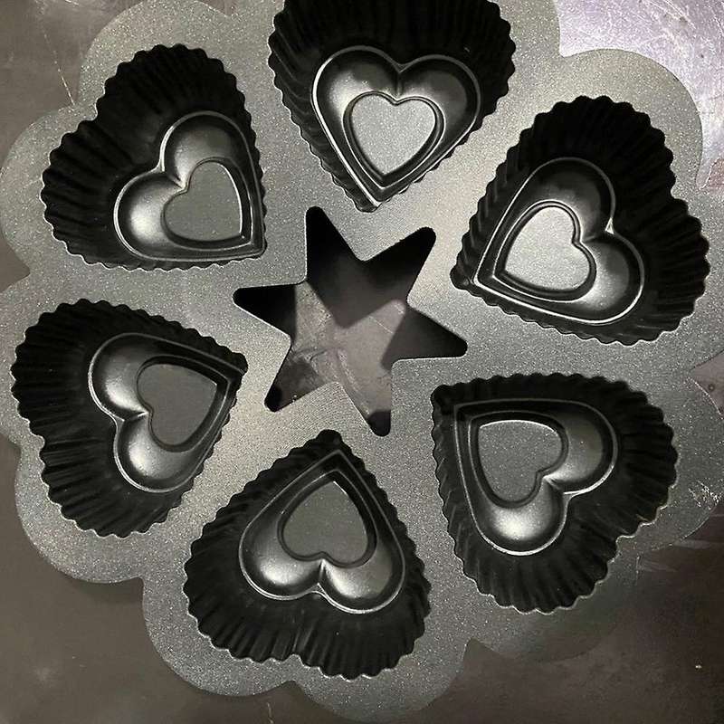 Aluminum Cake Mold Diy Three-dimensional Hollow Peach Heart Embossed