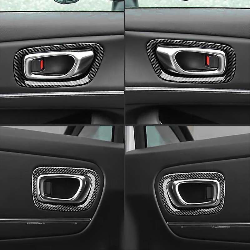 Car Interior Carbon Fiber Door Handle Frame for Honda Hrv Vezel 2021