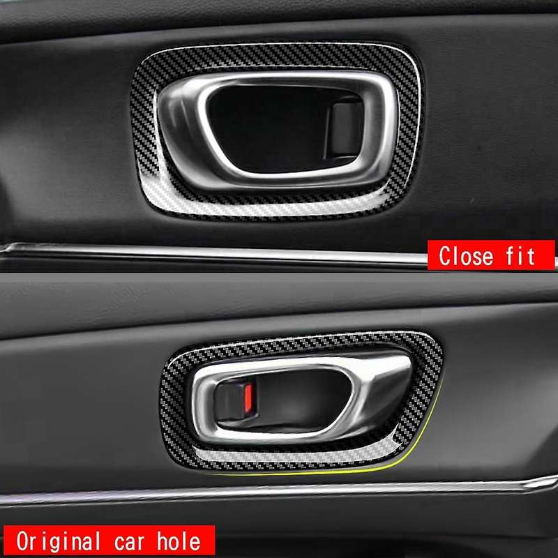 Car Interior Carbon Fiber Door Handle Frame for Honda Hrv Vezel 2021
