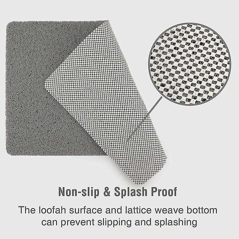 Non-slip Shower Mat, for Bathing Step Mat, Silk Circle, Bathroom Gray