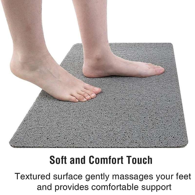Non-slip Shower Mat, for Bathing Step Mat, Silk Circle, Bathroom Gray