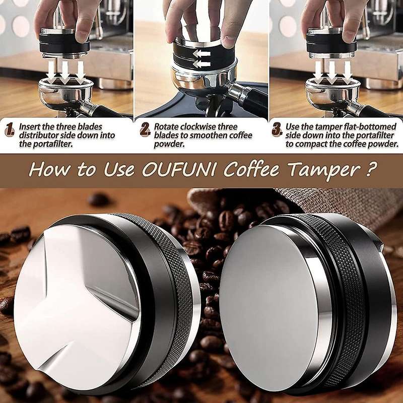 53mm Coffee Tamper and Dosing Funnel Set, Fits Espresso Hand Tampers