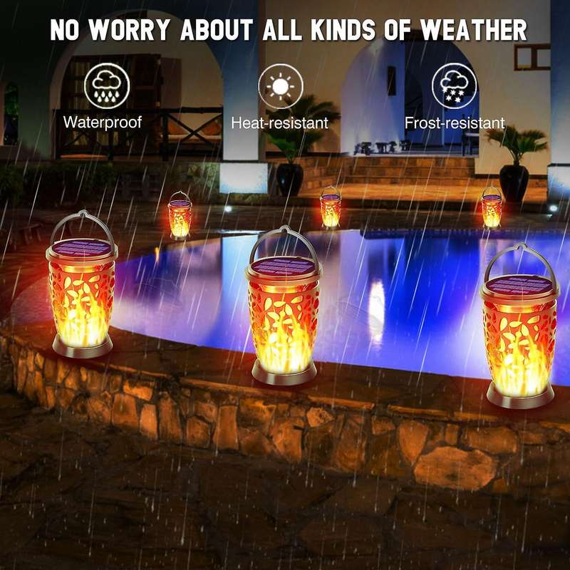 Solar Lanterns Outdoor Waterproof Led for Garden Patio Balcony Yards