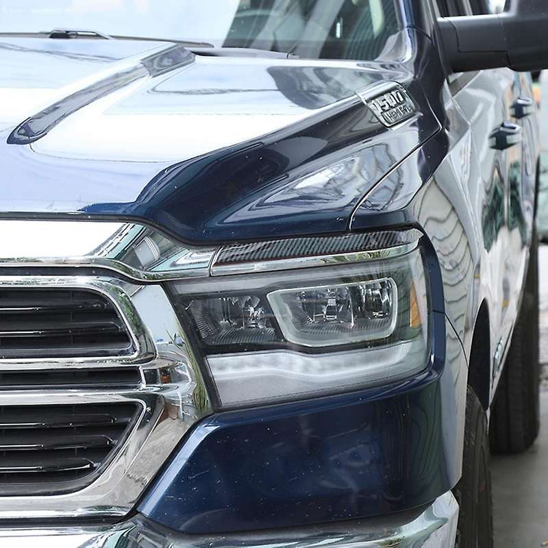 Carbon Fiber Car Front Upper Headlight Eyebrows Decoration Stickers