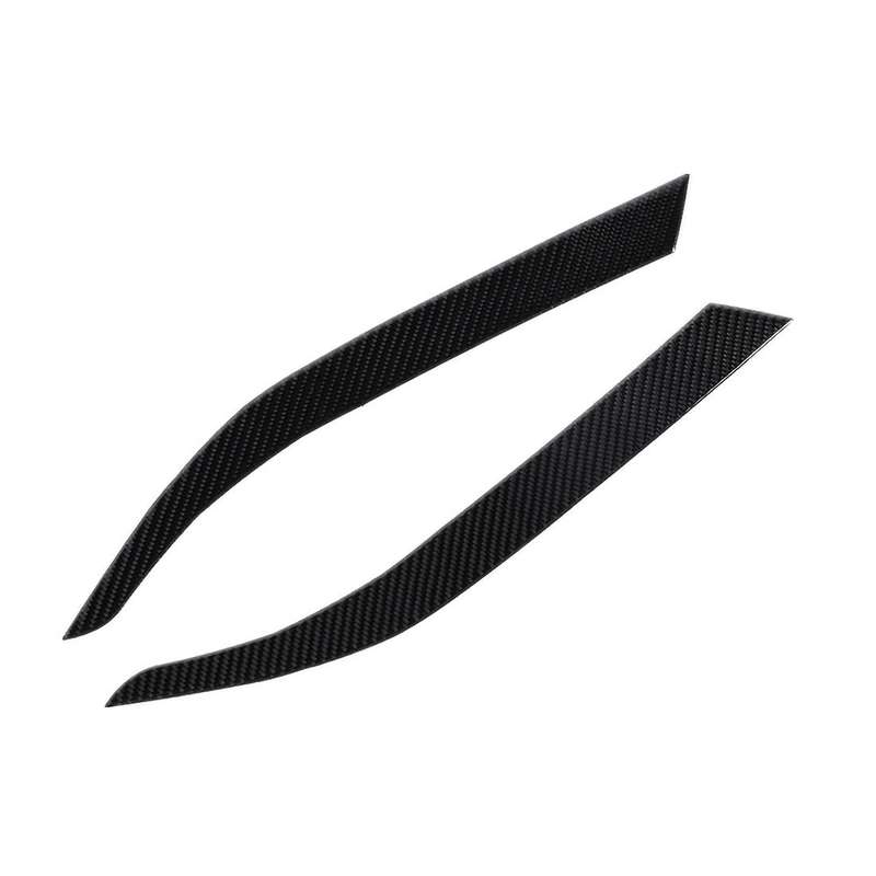Carbon Fiber Car Front Upper Headlight Eyebrows Decoration Stickers