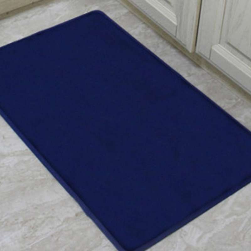 Pure Color Household Absorbent Kitchen Floor Mats Dark Brown